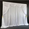 Decorazione per feste Design Panno bianco Tenda di seta di ghiaccio per lo sfondo della fase di matrimonio Decorazione drappeggiata per eventi formali