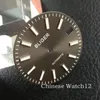 Armbanduhr 29mm Sterile schwarz blau weiß graues Uhrenblatt Fit NH35 NH36A Miyota 82 Serie Bewegung Automatische Uhren AccessoiresWristwatche