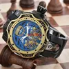 Ksa Coole männer Sport Quarzuhr Hohl Zifferblatt Design Mode Lässig Männlich Armbanduhr Reloj de hombre Weihnachten Geschenke