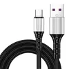 5A USB-Kabel mit Typ-C-Datenanschluss zum schnellen Aufladen von Andriod-Ladegeräten für Mobiltelefone, starkes Nylonkabel 1/1,5 m
