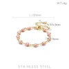 Pulsera de cadena de hebras con cuentas de mal de ojo coloridas para mujer, brazalete envolvente clásico de acero inoxidable, regalo de joyería de moda femenina