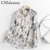 CNlalaxury Women Casual Turndown Collar Print Blouse Spring Summer Fashion Ladies Beach Style Casual Shirt Female Blusas 220726