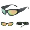 Óculos de sol básicos de arco de arco plástico completo lentes oval de piloto de mérito de sol cool óculos unissex frios