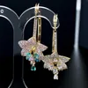Hoop & Huggie Luxury Flower Earrings For Women Zircon Round Gold Plating XIUMEIYIZU Fashion Jewelry Export BrazilHoop Kirs22