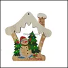 Party Decoration Event Supplies Festive Home Garden Wooden Laser Engraving Christmas Ornaments Holiday Gifts Wood Chip Accessories Painted