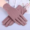 Fem fingrarhandskar Pekskärm Kvinnor Solskyddshandleden Mantens Dot Elastic Summer Sunscreen Lady Cycling Non-Slip Spets Thin Glove