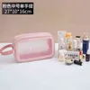 Pu Transparent Cosmetic Bag Ins Wind Travel Portable Scrub Bath Waterproof Hand Wash Bag Cosmetic Storage Bag 220719