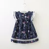 Bébé filles Robe florale enfants Robe de princesse à manches volantes 2019 été Boutique de mode Vêtements pour enfants 2 couleurs