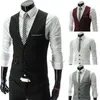 Men's Vests Black Grey Navy White 3 Button For Men Slim Fit Suit Male Waistcoat Gilet Homme Casual Sleeveless Formal Business Jacket Kare22