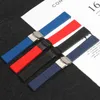 20mm 22mm 24mm Naturkautschukarmband dickes Gummi Schwarz Blau Rot Armband Für Navitimer/Avenger/Breitling Armband Uhrenarmband