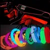 Remsor LED Wire Light Car 1m 3M 5M neon strängljus Dance Party Decor Lamp Flexibel vattentät strip rep tubelad remssled