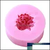 Cake Tools Bakeware Kitchen Dining Bar Home Garden Chrysanthemums Rose Flower Sile Molds Fondant Soap Mold Cupcake Jelly Candy Chocolate