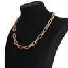 Chains Flashbuy Punk Chunky Thick Chain Necklace For Women Male Statement Twist Metal Choker Neck Hip Hop JewelryChains