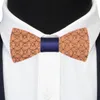Галстуки бабочки с регулируемым деревянным галстуком мода резные цветочные деревянные бои