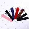 Creative Design Plush Velvet Pen Pouch Holder Single Pencil Bag Pen Case With Rope Office School Writing Supplies Student Christmas Gift ZC1210