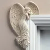 Dekorativa blommor kransar 1Pair Door Frame Angel Wing Sculpture Simulation Goddesses Vinkel Posture Pise Classical Action Staty R I0