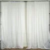 Dekoracja imprezowa 1.4x2.6m Sheer Tacdrop ​​Kurtains Poliester Arch Drapes tkanina białe tło po kabinie dekoracje ślubne