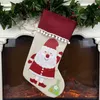 Julstrumpa Santa Claus Snowman Tree Hanging Sock Xmas Decoration Ornament BH7430 TQQ