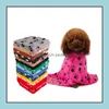 Other Pet Supplies Home Garden Ll Products 24Colors Cat Blanket Cushions Dogs Paw Star Print Blankets Dog Bath Del