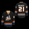 CEOA3740 21 Wagner San Diego Gulls Hockey Jersey Любой игрок или номер Новый стежок сшит хоккейные майки, все сшитые белые красные синие