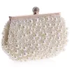 Evening Bags Wedding Clutch Handbag Pearl Bag Dress Dinner Small Purse Bridesmaid WhiteEvening