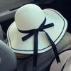 Chapeaux à bord large chapeau soleil 2022 Summer Fashion Wheat Panama plage Ribbon Bow Knot Naval Style Paille femme Capwide Chur22