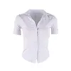 Bluzki damskie Koszulki seksowne szczupłe białe koszulę Kobiety Tuniky Vintage urocze koreańskie styl długiego rękawu dziewczyny Casaul JK mundure topsw