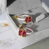 Stud earring dames high-end zirkon ontwerp industriële piercing sieraden accessoires voor dames moda mujer vrienden 2022Stud