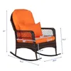 Latte Woven Single Rocking Chair Brown Gradient a30340r