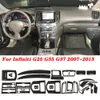 For Infiniti G25 G35 G37 2 Door coupe CarStyling New 5D Carbon Fiber Car Interior Center Console Color Change Molding Sticker Dec5412351