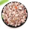 Objets décoratifs Figurines Goutte 50g Feu naturel Cristal de quartz Pierre polie Roche Gravier Gem Healing Tumbled Chips Pierres concassées et