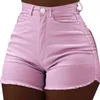 Sommar 847 # och höst kvinnors jeans shorts byxor super nattklubb sexig hög midja elastik
