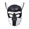 Moda wyściełana lateksowa gumowa rola odgrywanie pup mask puppy cosplay pełna głowa z uszami 4 kolor 220611