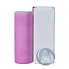 Sublimation Blanks 20oz Skinny Straight Tumbler Cups UV Color Changing InsulatedSlim Tumblers Double Wall Stainless Steel Vacuum Coffee Mugs With Seal Lids