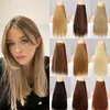 Synthetic Wigs No Clip Wave Hair Pure Color Natural Black Blonde One Piece False Hairpiece Fish Line Fake HairSynthetic
