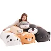 60cm 90cm cute cat shiba Inu totoro plush toy big large toy stuffed animal soft doll black cat pillow kids toys birthday gift LJ201126