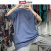 Lappster Men негабаритная уличная одежда хлопок красочные T Roomts Summer Mens Японская мода Harajuku Tshirt мужская винтажная футболка 220607