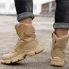 Herren-Arbeitssicherheitsstiefel mit Stahlkappe, wasserdichte Turnschuhe, Herbst-Winter-Armee, militärische taktische Kampfstiefel, Wüstenstiefel 220718