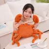 Novo boneca engraçada de boneca Intresting Simulation Sea Anime Red Lobster Caranguejo recheado Cabelo curto Princho de brinquedo Presentes de aniversário para crianças LA490