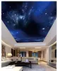 Carta da parati personalizzata 3D Wall Mural HD Starry Night Big Picture per soggiorno Camera da letto Zenith Soffitto per soffitto Murale Arredamento