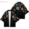 Odzież etniczna tradycyjna Haori kobiety mężczyźni Harajuku japońska moda Streetwear kardigan Yukata Kimono wszechświat planeta koszula z nadrukiem etniczna