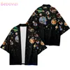 Vestuário étnico Tradicional Haori Feminino Masculino Harajuku Moda Japonesa Streetwear Cardigan Yukata Quimono Universo Camisa com Impressão de Planeta Étnico