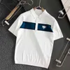 Men's Polos Fashion Metal Sleeve Decoration Selling T-shirts Polo Classic Shirt Tide Clothing Brand Cotton Lapel Pra Shorts to 2xl