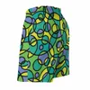 Men's Shorts Abstract Circles Board Colorful Print Beach Short Pants Elastic Waist Cute Printed Swimming Trunks Plus SizeMen's