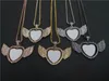 Sublimation Blank Heart Photo Necklaces Pendants Hot Transfer 인쇄 보석 소모품 공장 ​​가격두면 인쇄 할 수 있습니다.