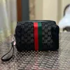 Purses and gauze cosmetic bag stripe flocking hollow out multifunctional washing office worker storage hand clearance sale