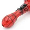 4" Glass Smoking Pipes Red Black Bowls For Smoke Bowl SM Thick Oil Burner Tobacco Spoon Glass Pipe Water Bong