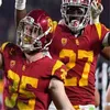 SJ98 USC TROJANS VINTAGE MOUPE MENSE MENSE REGGIE BUSH 32 OJ SIMPSON 14 SAM DARNOLD 9 KEDON SLOVIS 43 Troy PolaMalu 55 Junior SEAU