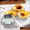 Egg Tarts Mod 7cm Pasteis de Nata ugn Bake Round Custard Tin Cake Cupcake Rice Diy Baking Tool OOA6047 Drop Delivery 2021 Cheese Tools Kitc