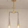 Подвесная лампа для подвеска меди Столовая коридор стеклянный висит огни балкон кухня ресторан люстры свет